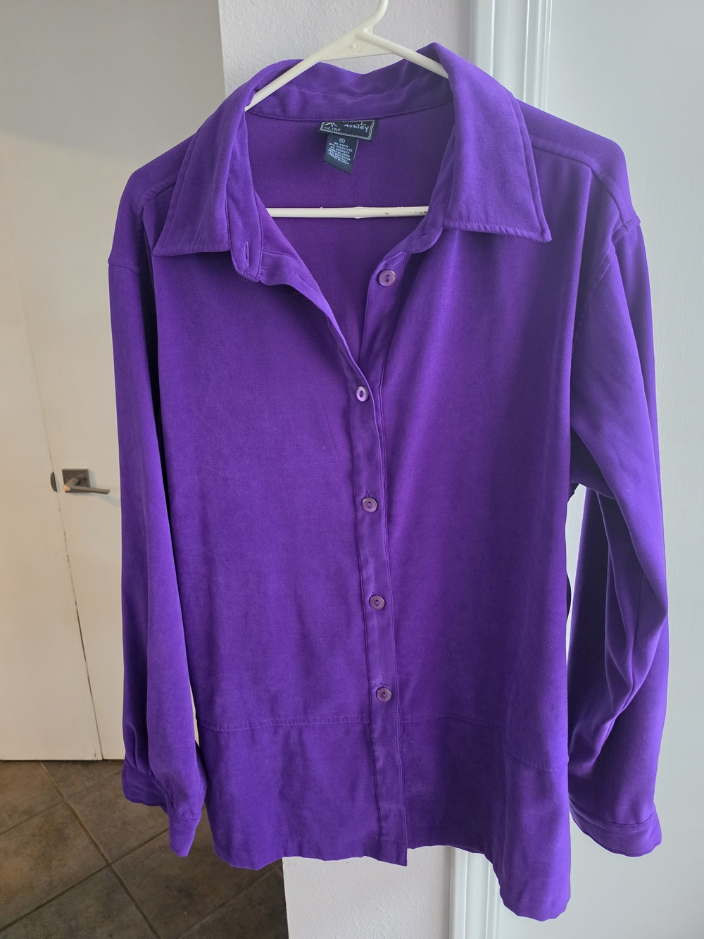 Ashley Purple Button-Up Women's Top